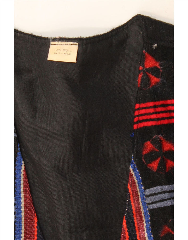 VINTAGE Mens Waistcoat Medium Multicoloured Fair Isle Wool