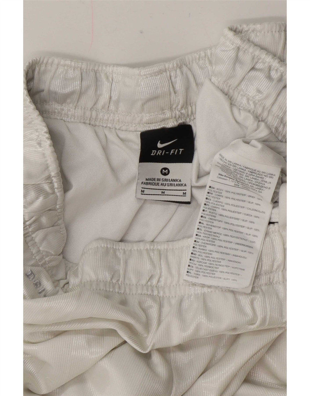 Nike Mens Dri Fit Regular Sport Shorts Medium White Striped Polyester
