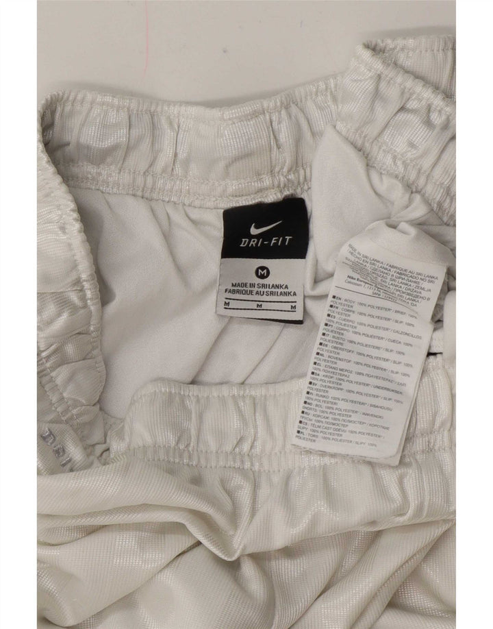 Nike Mens Dri Fit Regular Sport Shorts Medium White Striped Polyester