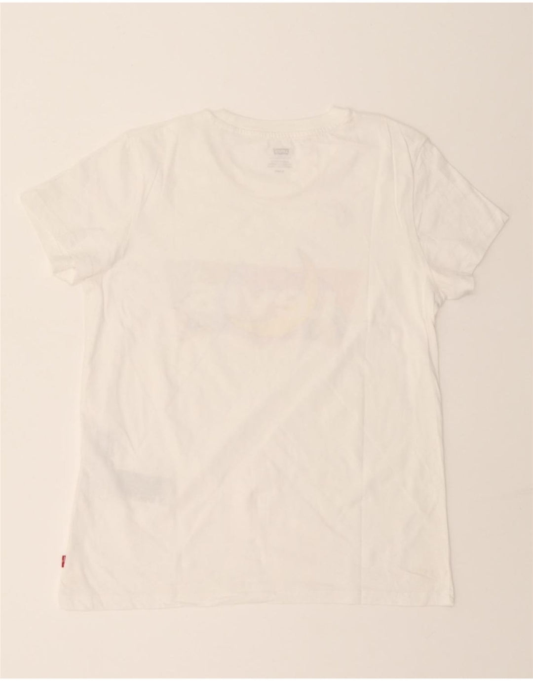 LEVI'S Womens Graphic T-Shirt Top UK 12 Medium White Cotton Vintage Levi's and Second-Hand Levi's from Messina Hembry 