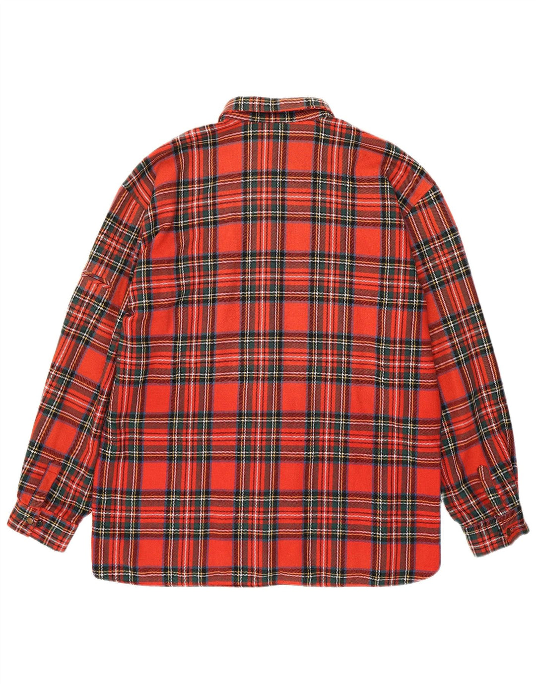 Vintage Mens Flannel Shirt XL Red Plaid
