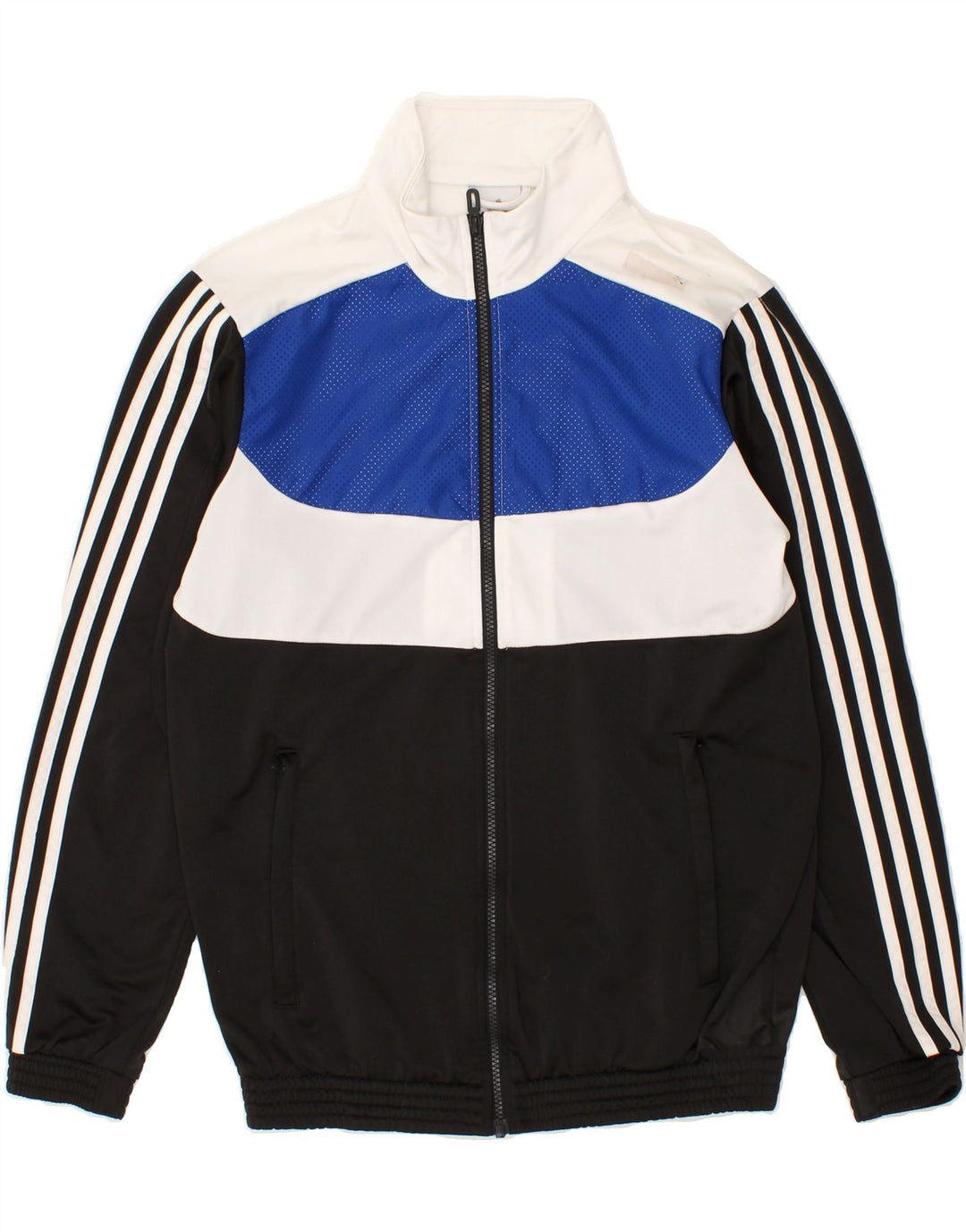 ADIDAS Mens Tracksuit Top Jacket UK 38/40 Medium Black Colourblock Vintage Adidas and Second-Hand Adidas from Messina Hembry 