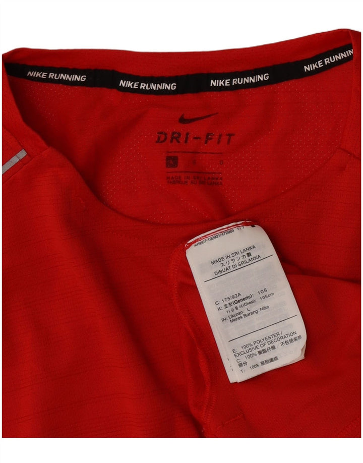 Nike Mens Dri Fit T-Shirt Top Large Red Polyester