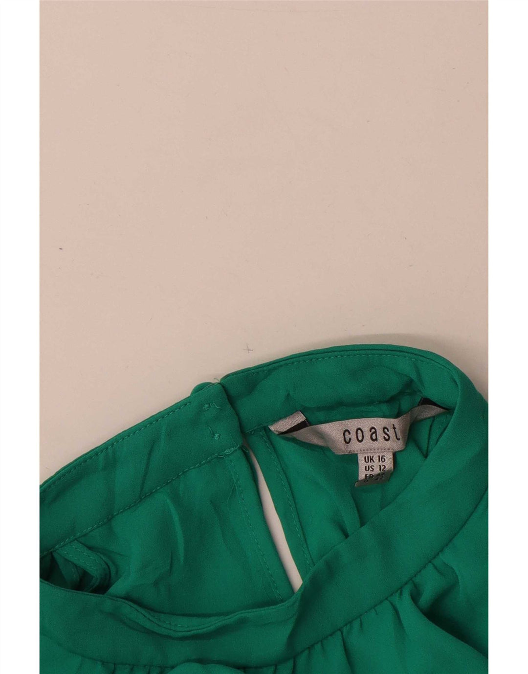 Coast Womens Off Shoulder Top UK 16 Large Green Polyester