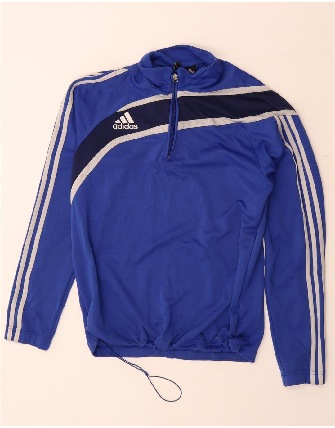 ADIDAS Mens Climalite Pullover Tracksuit Top UK 40/42 Medium Blue