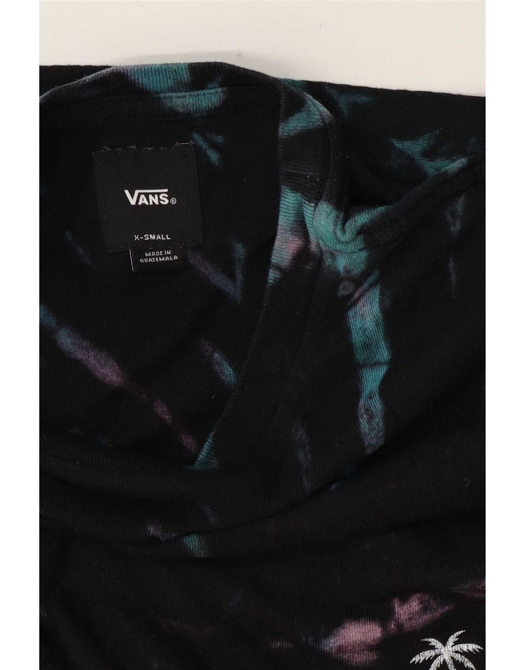 Vans Mens Top Long Sleeve XS Black Tie Dye