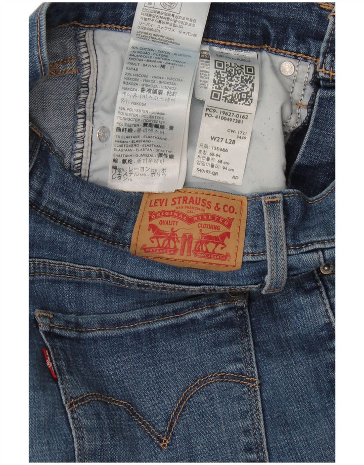 Levi's Womens 312 Shaping Slim Jeans W27 L28 Blue Cotton