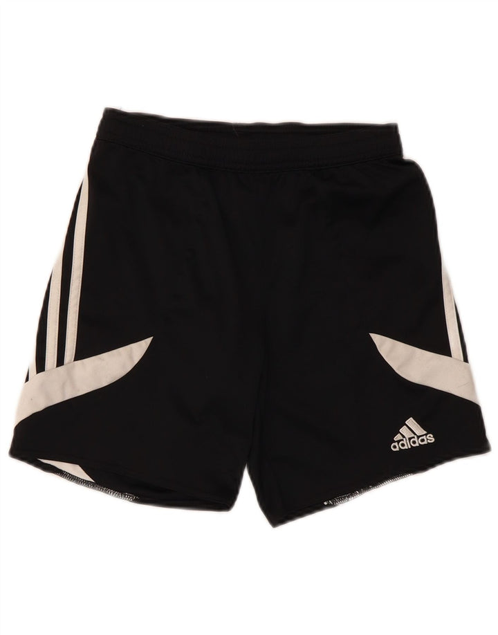 Adidas Boys Climalite Sport Shorts 7-8 Years Medium Black Colourblock
