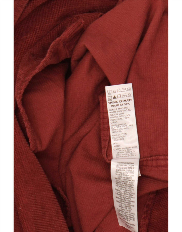 Marks & Spencer Mens Shirt 2XL Burgundy Cotton