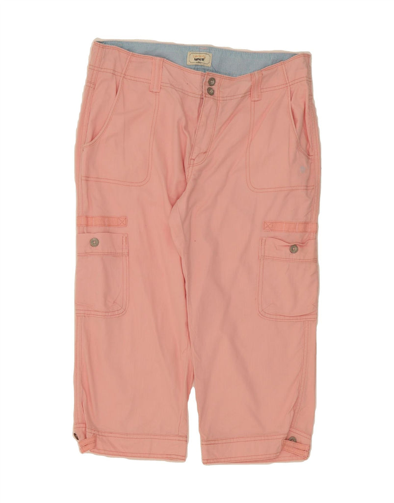 LEVI'S Womens Cargo Capri Trousers US 8 Medium W32 L20 Pink Cotton Vintage Levi's and Second-Hand Levi's from Messina Hembry 