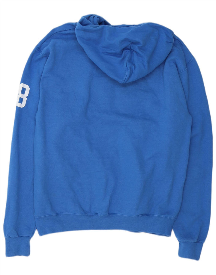Champion Mens Huskies Graphic Hoodie Jumper Medium Blue Cotton