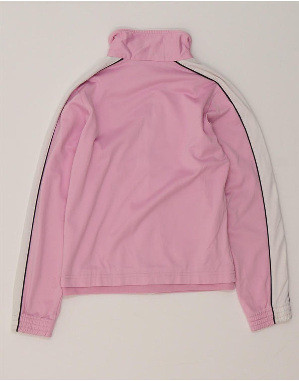 CHAMPION Girls Tracksuit Top Jacket 9-10 Years Medium  Pink Colourblock