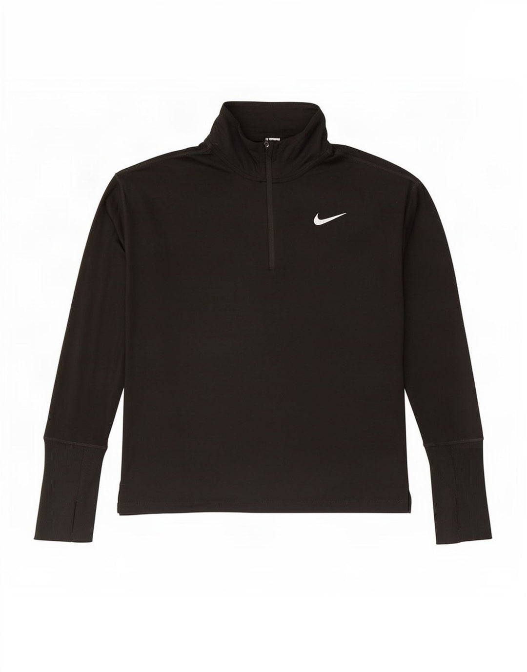 Nike Mens Dri Fit Zip Neck Pullover Tracksuit Top Small Black Polyester
