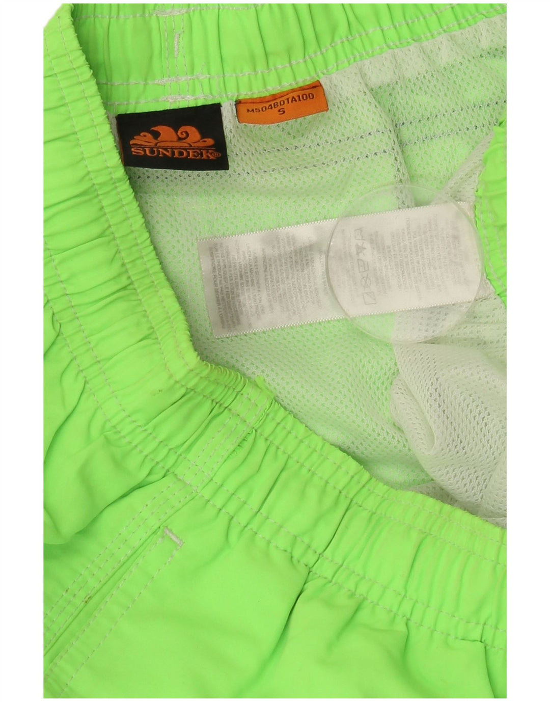 SUNDEK Mens Swimming Shorts Small  Green Polyester