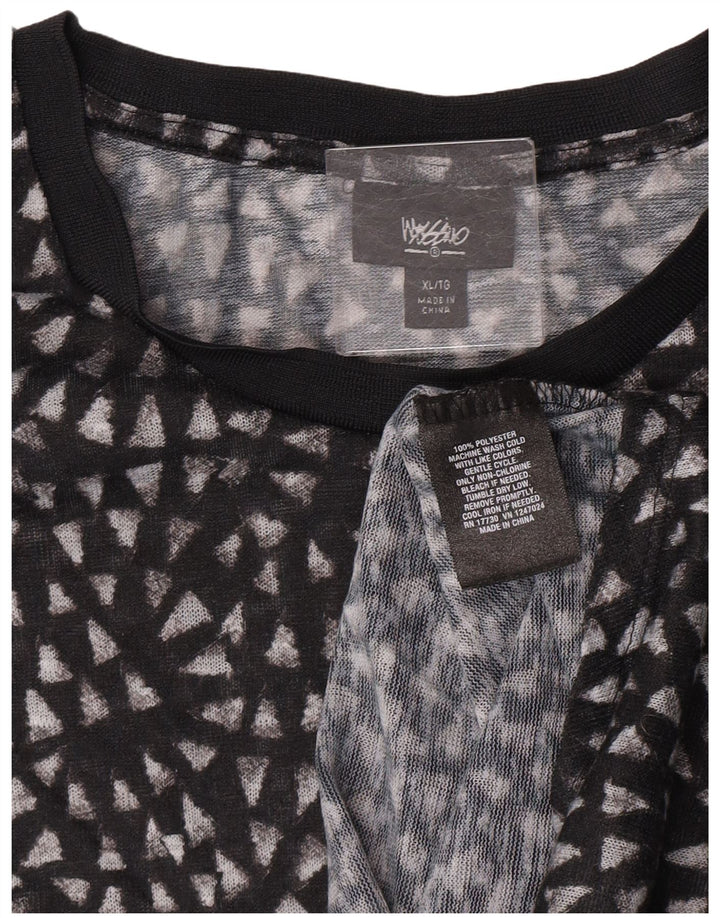 Mossimo Womens See Through Blouse Top UK 18 XL Black Polyester