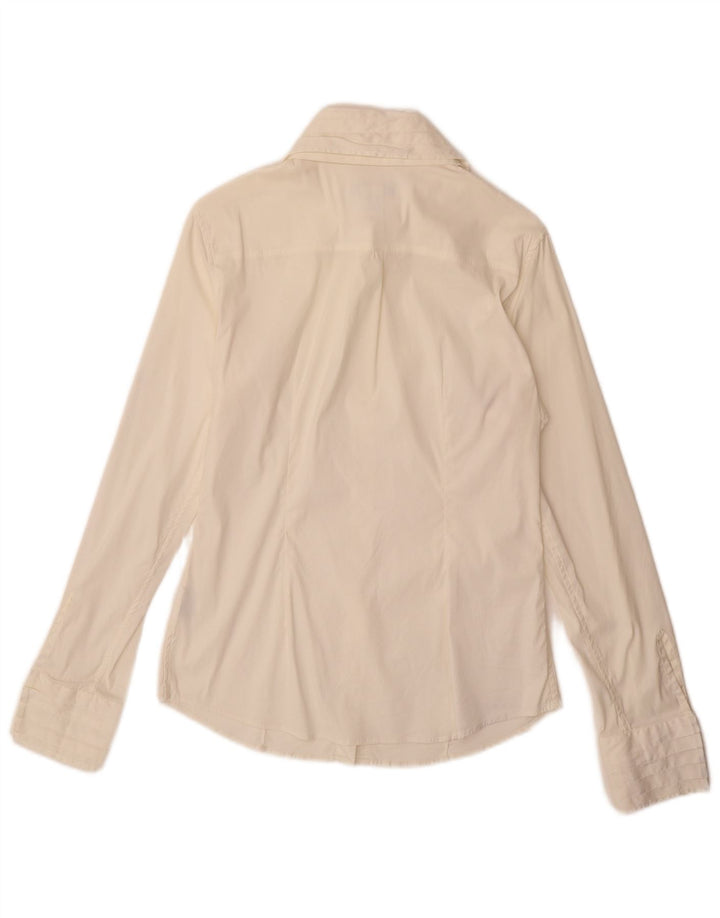 Gant Womens Shirt UK 12 Medium  Off White Cotton