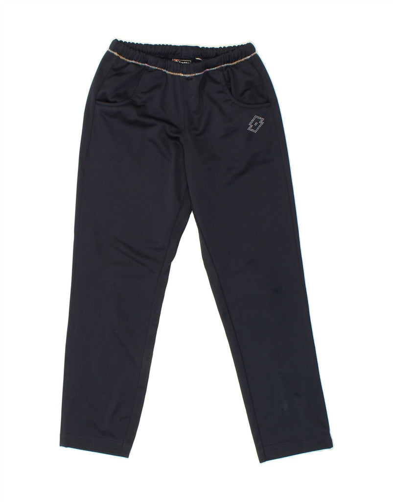 LOTTO Girls Tracksuit Trousers 7-8 Years Navy Blue | Vintage Lotto | Thrift | Second-Hand Lotto | Used Clothing | Messina Hembry 