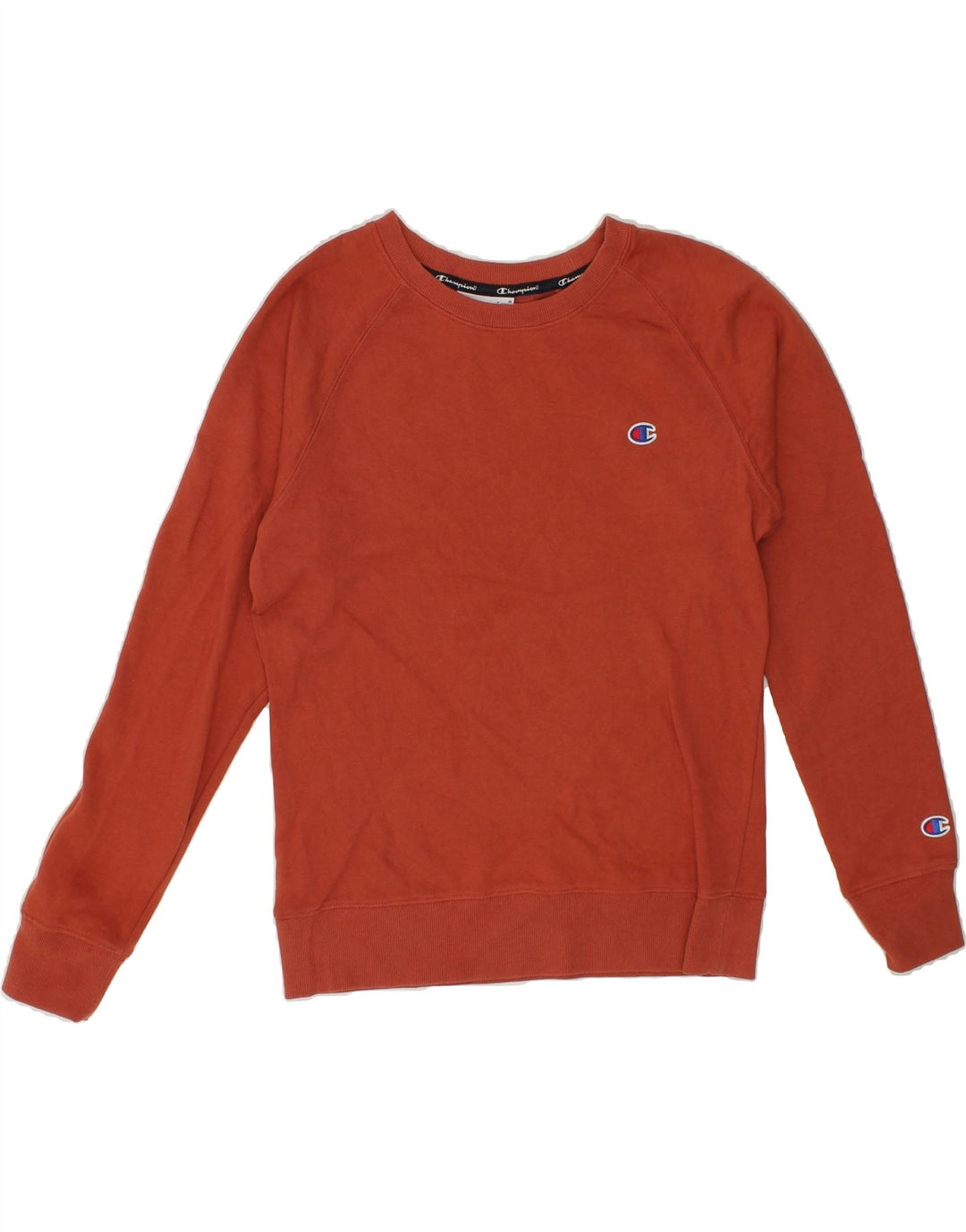 CHAMPION Womens Sweatshirt Jumper UK 10 Small Orange Cotton Vintage Champion and Second-Hand Champion from Messina Hembry 