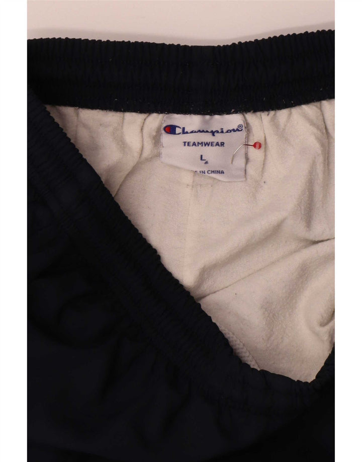 Champion Mens Tracksuit Trousers Joggers Large Navy Blue Polyester