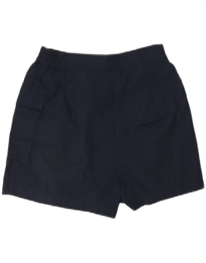 LOTTO Womens High Waist Cargo Shorts UK 12 Medium W28 Navy Blue Polyester Vintage Lotto and Second-Hand Lotto from Messina Hembry 
