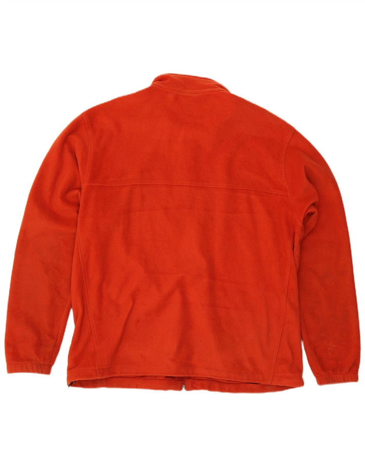 Columbia Mens Fleece Jacket UK 42 XL Orange Polyester