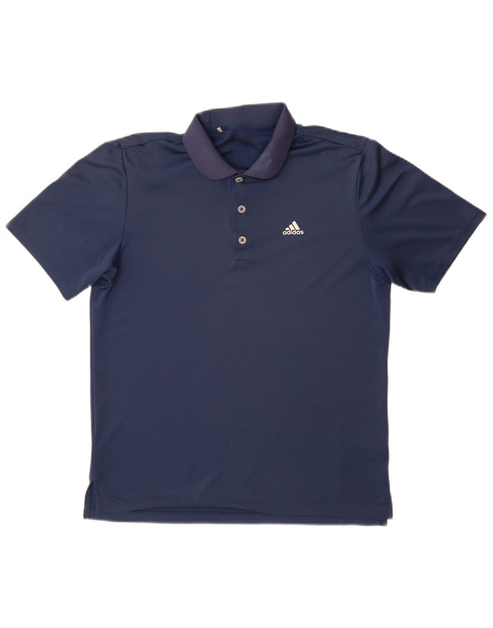ADIDAS Mens Polo Shirt Small Navy Blue Polyester