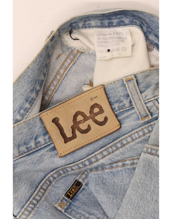 Lee Mens Brooklyn Straight Jeans W36 L30 Blue Cotton