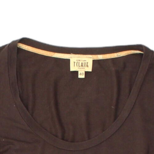 Alviero Martini 1A Classe Womens Brown Studded Long Sleeve Tshirt | Designer VTG | Vintage Messina Hembry | Thrift | Second-Hand Messina Hembry | Used Clothing | Messina Hembry 