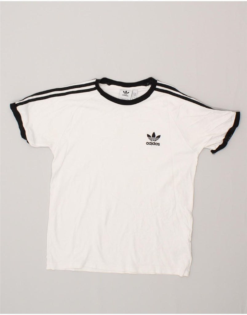 ADIDAS Mens T-Shirt Top Medium White Cotton | Vintage Adidas | Thrift | Second-Hand Adidas | Used Clothing | Messina Hembry 