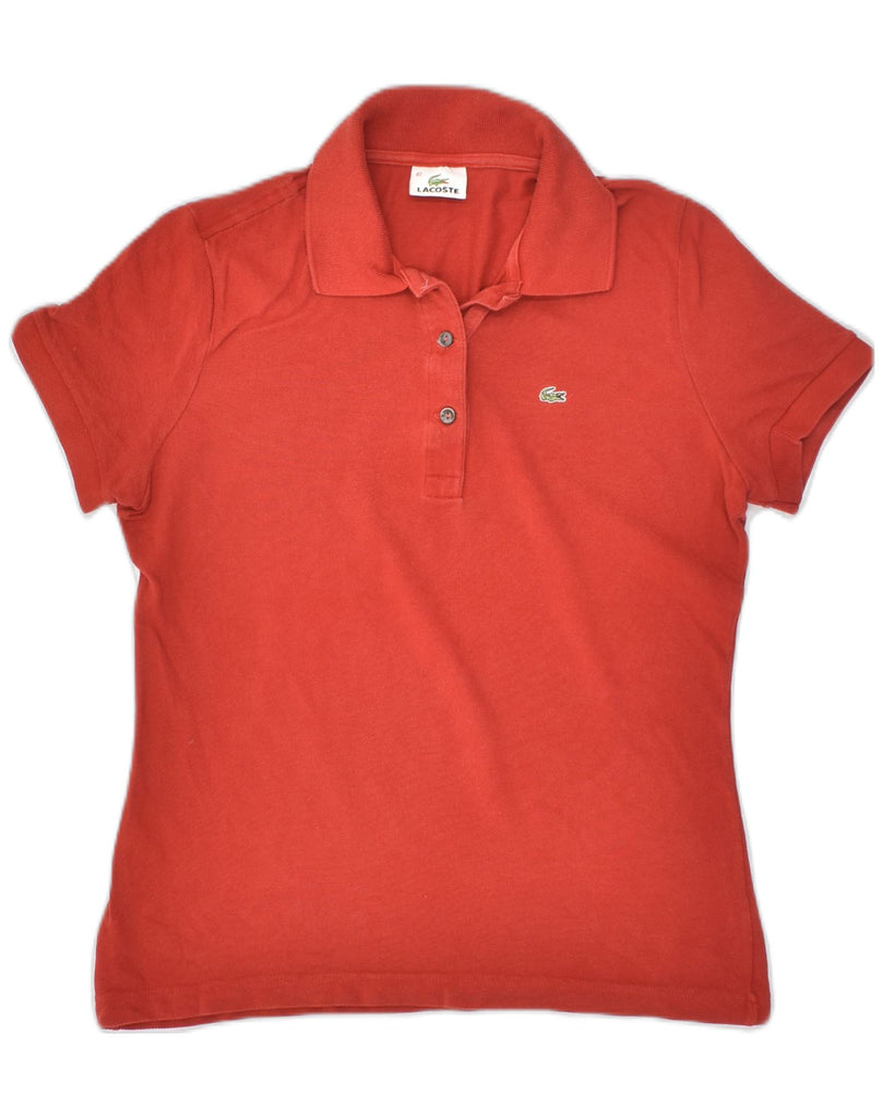 LACOSTE Womens Polo Shirt Size 42 Large Red Cotton | Vintage Lacoste | Thrift | Second-Hand Lacoste | Used Clothing | Messina Hembry 