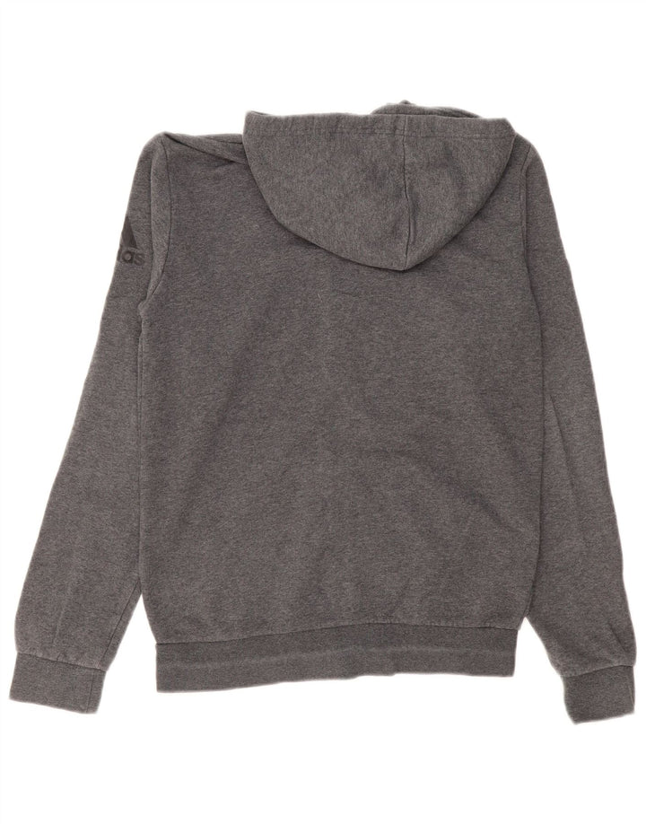 Adidas Mens Zip Hoodie Sweater Small Grey Cotton
