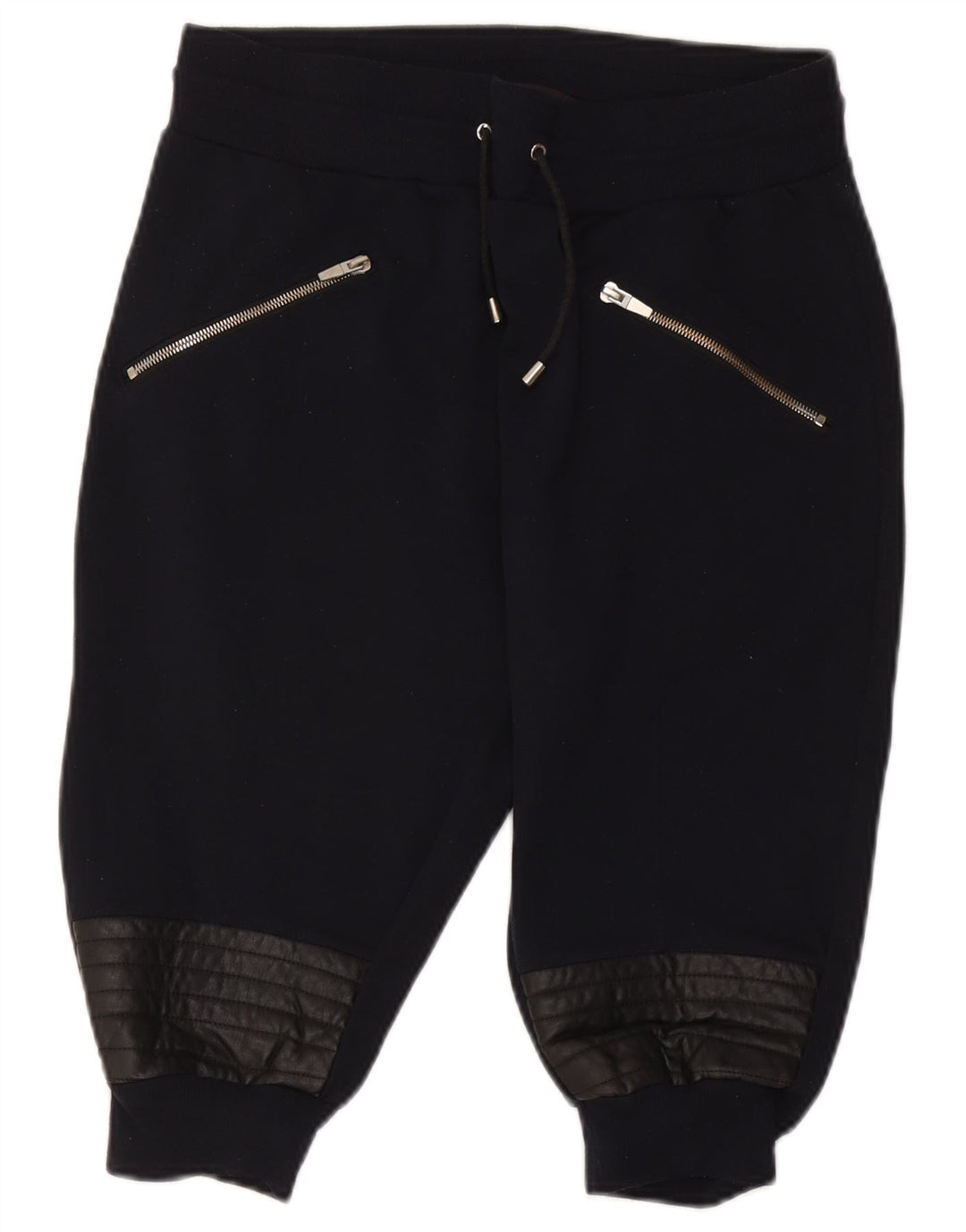 Zara Womens Bermuda Sport Shorts Large Navy Blue Polyester
