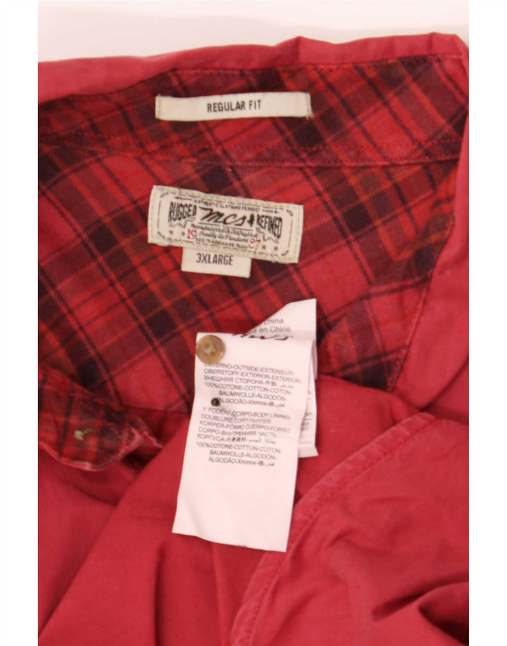 Marlboro Classics Mens Regular Fit Shirt 3XL Red Cotton
