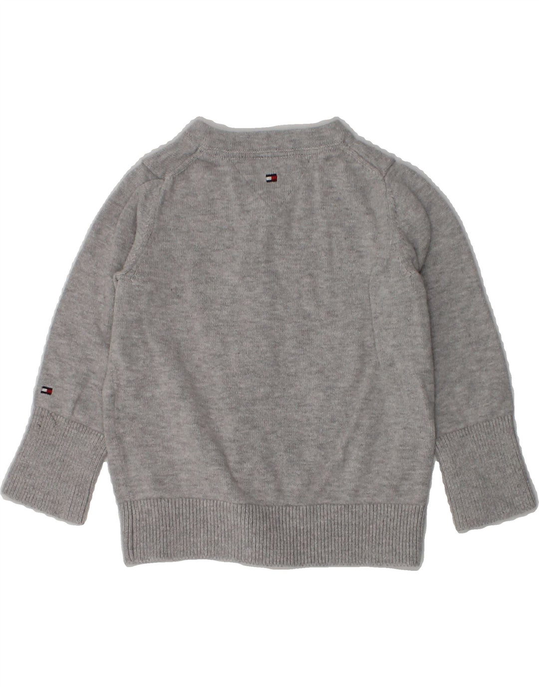 TOMMY HILFIGER Baby Girls Cardigan Sweater 9-12 Months Grey Cotton | Vintage Tommy Hilfiger | Thrift | Second-Hand Tommy Hilfiger | Used Clothing | Messina Hembry 