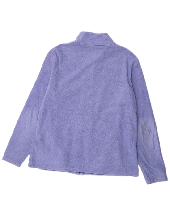 Marks & Spencer Womens Fleece Jacket UK 16 Large Purple Polyester