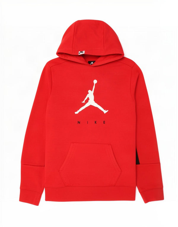Jordan Boys Graphic Hoodie Jumper 13-14 Years XL Red Cotton