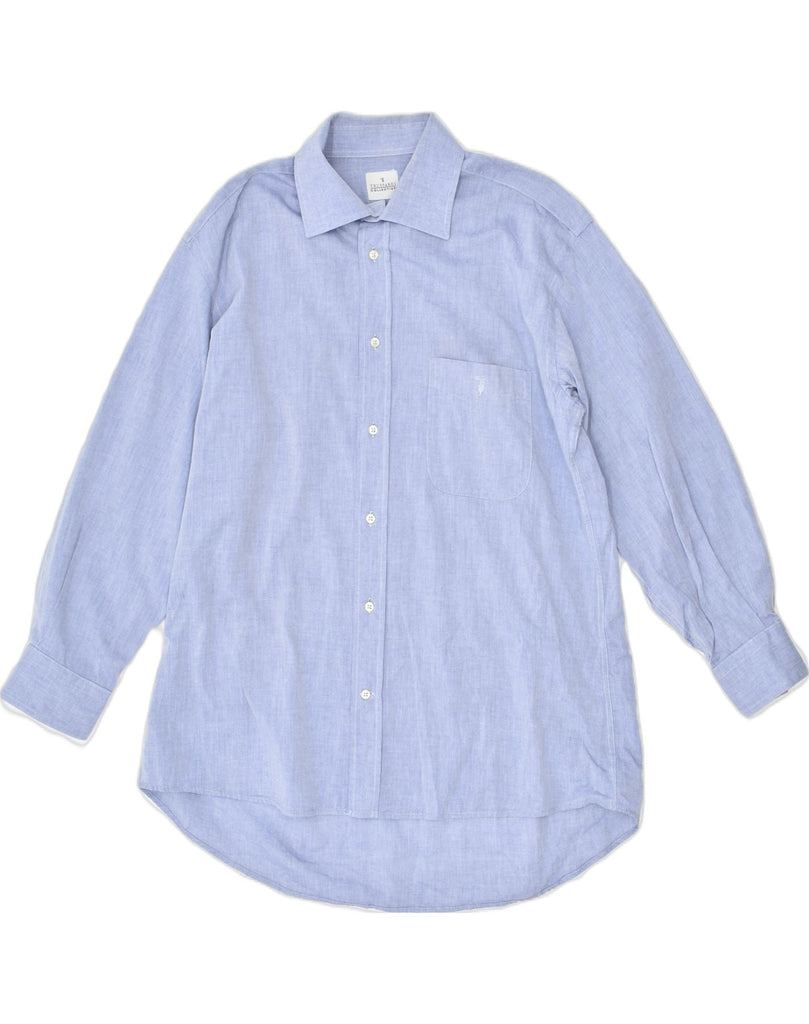 TRUSSARDI Mens Shirt Size 39 Medium Blue Cotton | Vintage Trussardi | Thrift | Second-Hand Trussardi | Used Clothing | Messina Hembry 