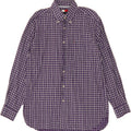 TOMMY HILFIGER Mens Shirt Medium Purple Check Cotton Vintage Tommy Hilfiger and Second-Hand Tommy Hilfiger from Messina Hembry 