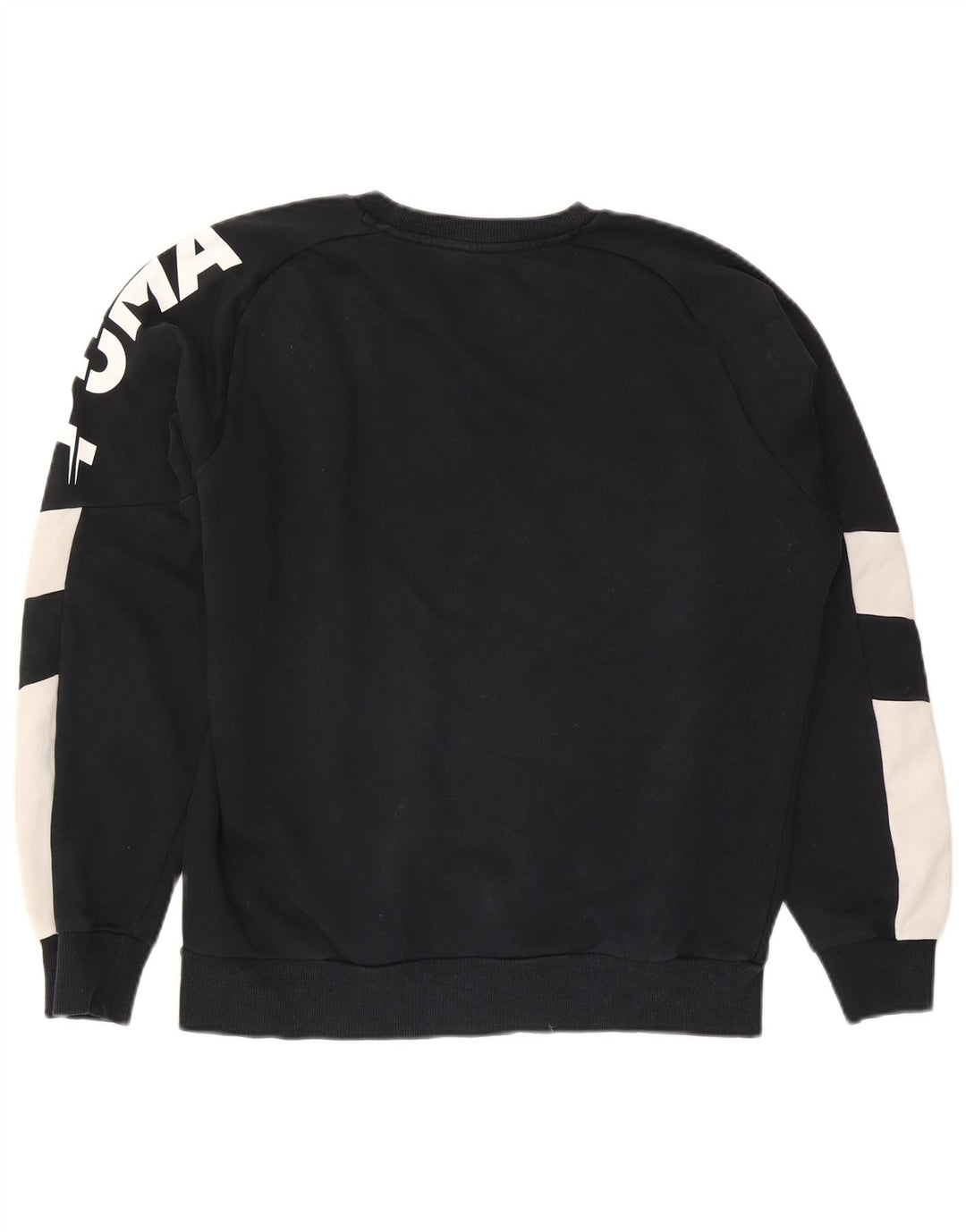 Puma Mens Graphic Sweatshirt Jumper Medium Black Colourblock