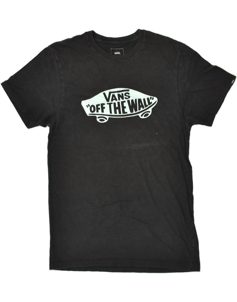 VANS Mens Custom Fit Graphic T-Shirt Top Small Black Cotton | Vintage Vans | Thrift | Second-Hand Vans | Used Clothing | Messina Hembry 