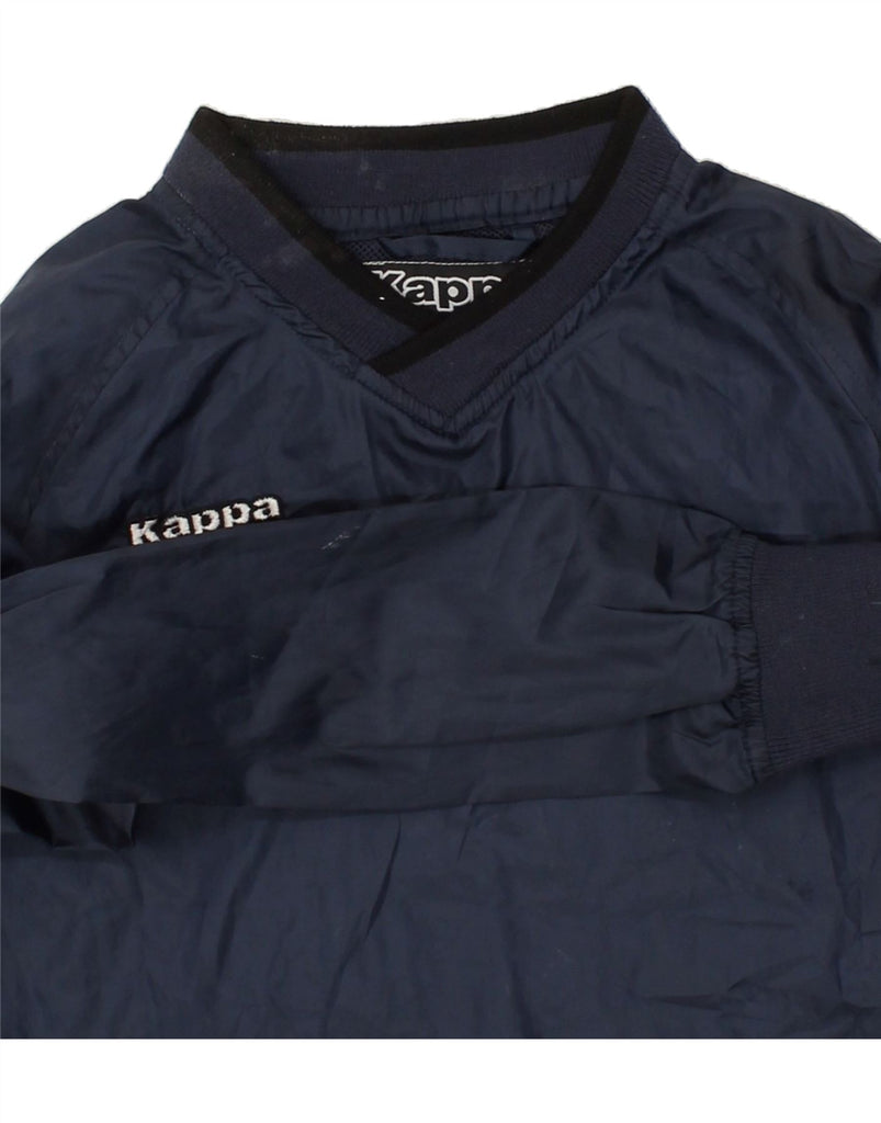 KAPPA Boys Pullover Tracksuit Top 9-10 Years Navy Blue Polyester | Vintage Kappa | Thrift | Second-Hand Kappa | Used Clothing | Messina Hembry 