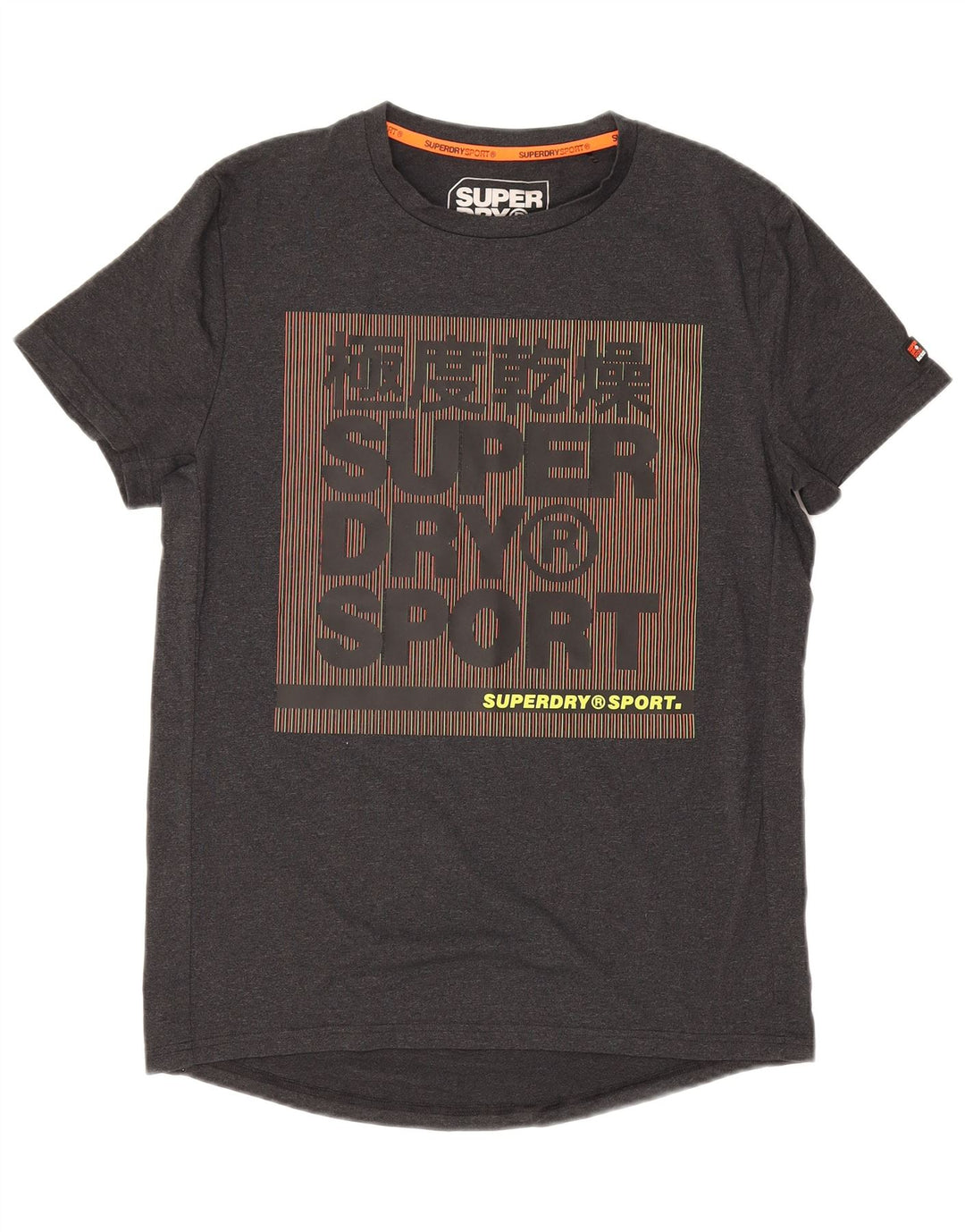 Superdry Mens Graphic T-Shirt Top Medium Grey Cotton