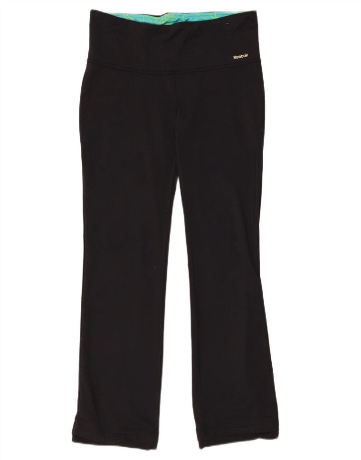 REEBOK Womens Leggings UK 14 Large  Black