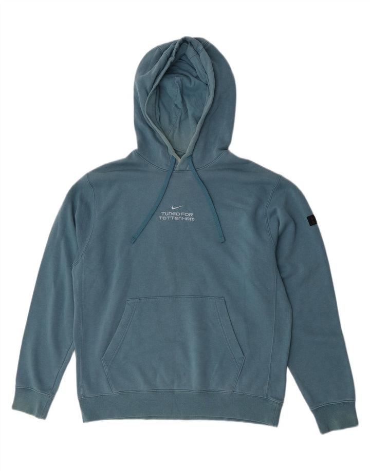 Nike Mens Graphic Hoodie Jumper Medium Blue Cotton