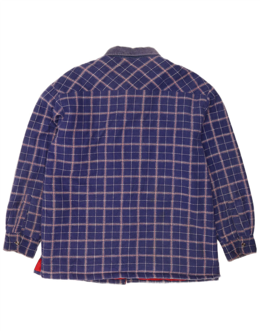 Marc Kostner Mens Lumberjack Flannel Shirt XL Blue Check Cotton