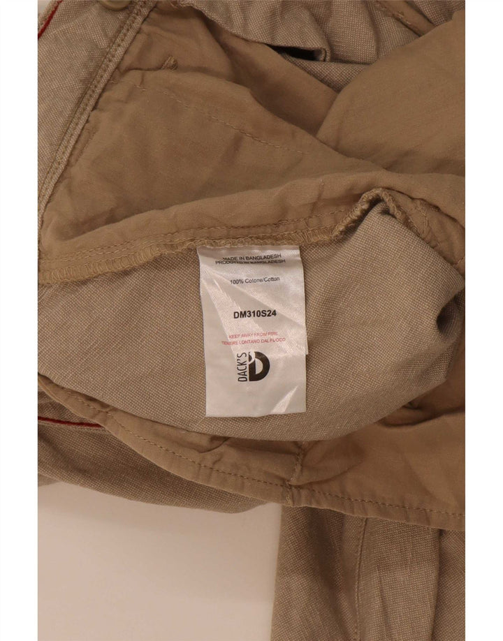 Dack's Mens Cargo Shorts IT 48 Medium W32 Beige Cotton