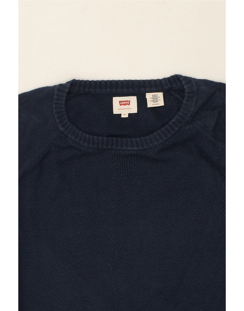 LEVI'S Mens Crew Neck Jumper Sweater XL Navy Blue | Vintage Levi's | Thrift | Second-Hand Levi's | Used Clothing | Messina Hembry 