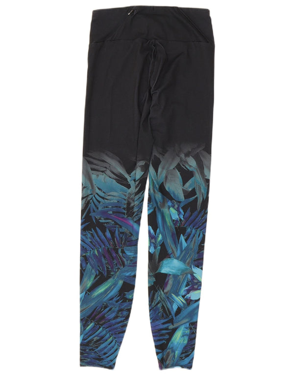 Marks & Spencer Womens Leggings UK 8 Small  Black Floral Polyester