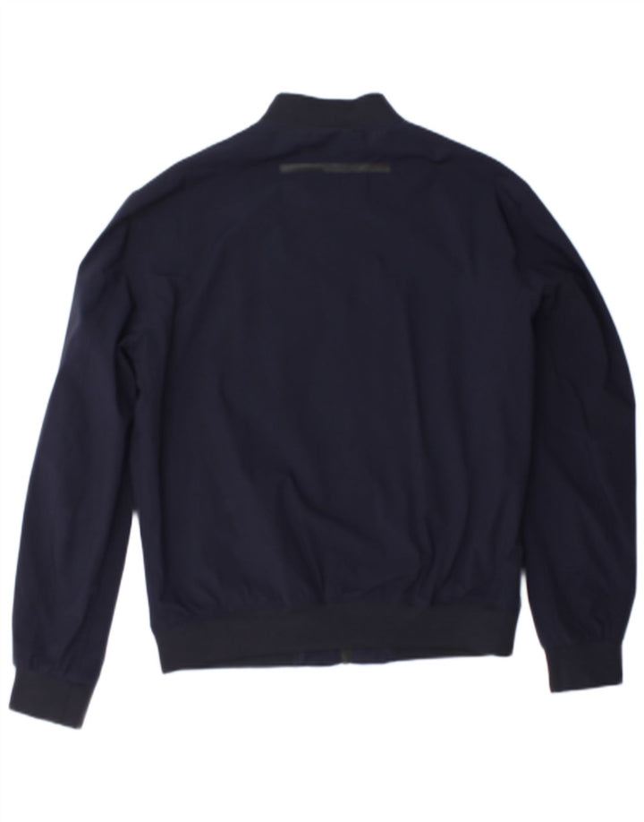 Zara Mens Bomber Jacket UK 40 Large Navy Blue