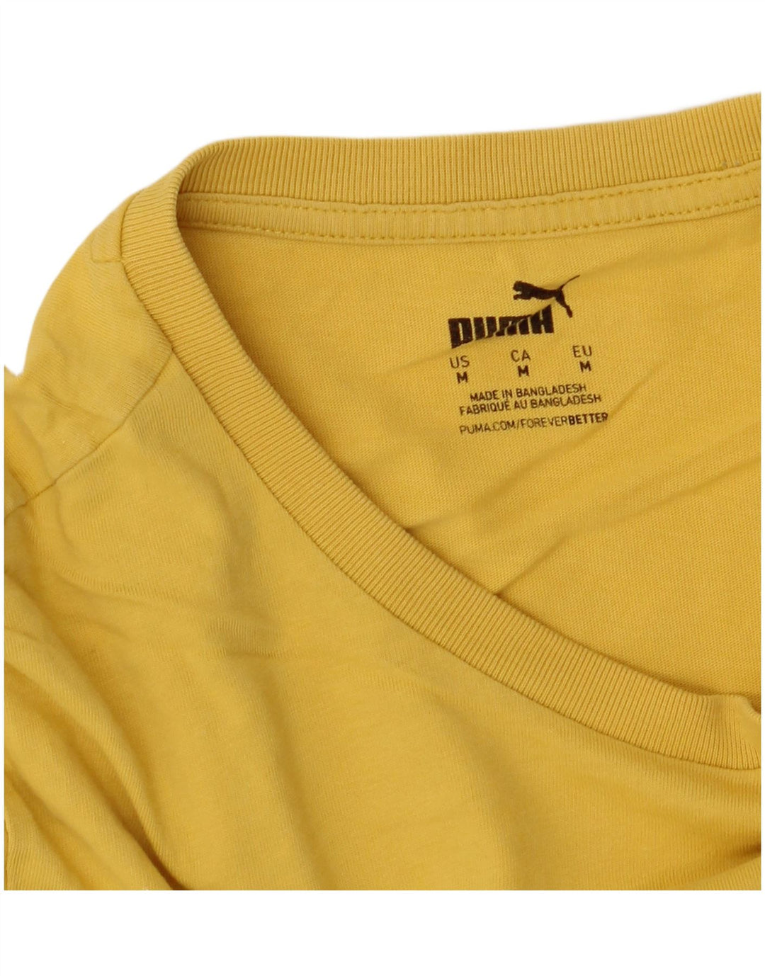 Puma Mens Graphic T-Shirt Top Medium Yellow